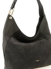 Furla Gray Calfskin Shoulder Bag
