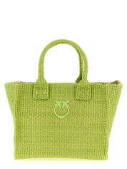 PINKO Green Bicolor Polypropylene Mini Shopping Bag