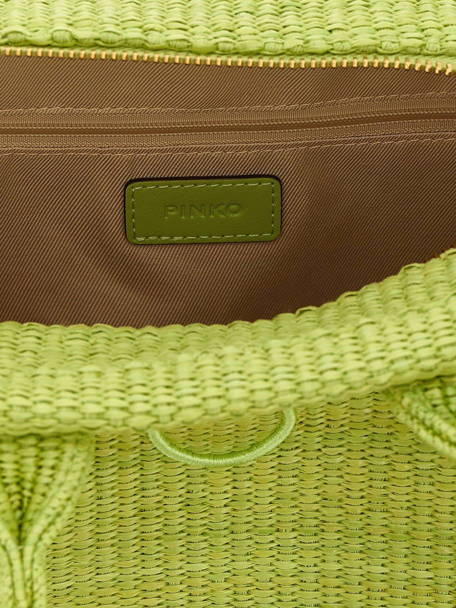 PINKO Green Bicolor Polypropylene Mini Shopping Bag