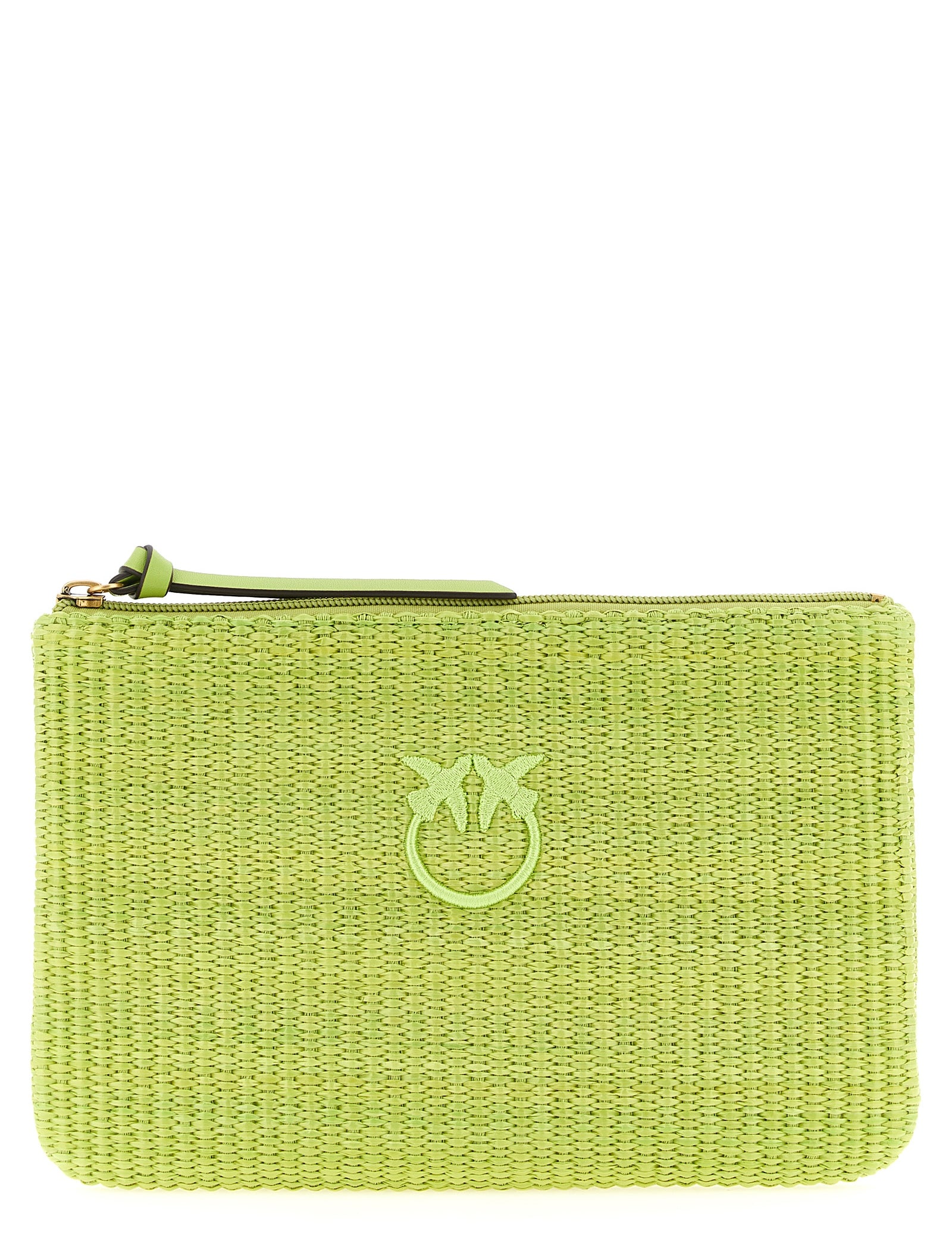 PINKO Green Polypropylene Clutch Bag