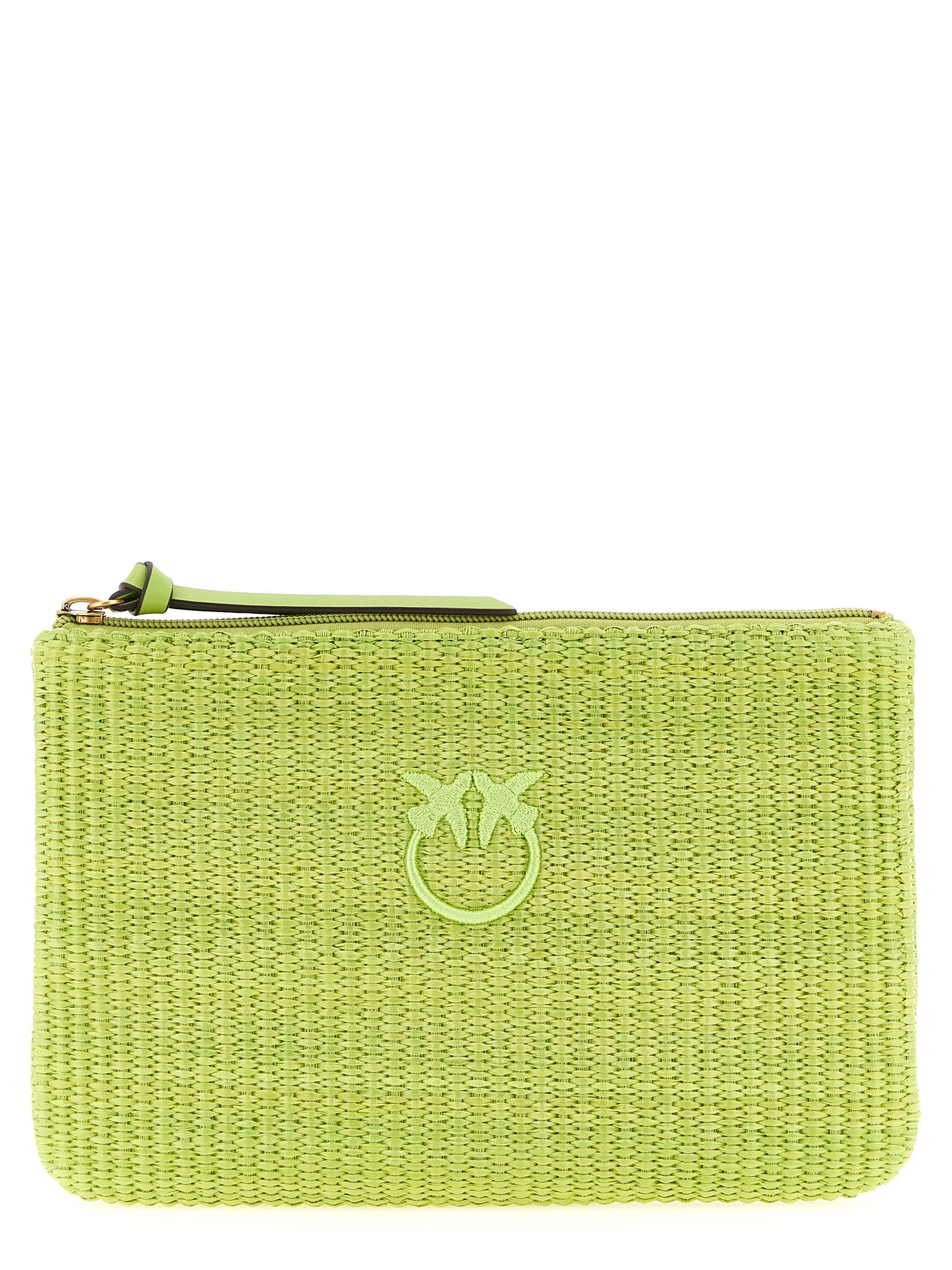 PINKO Green Polypropylene Clutch Bag
