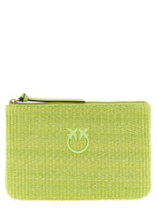 PINKO Green Polypropylene Clutch Bag