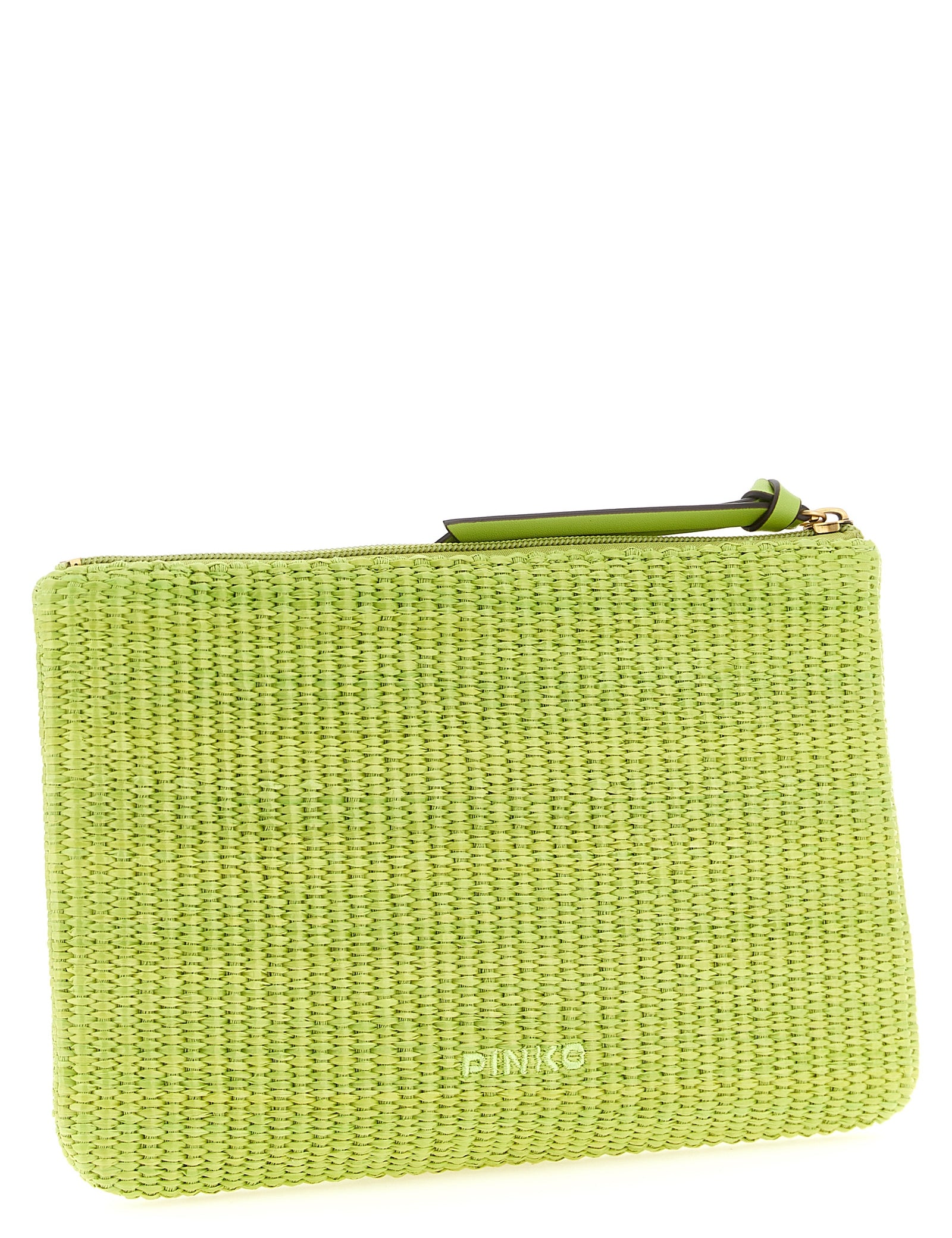 PINKO Green Polypropylene Clutch Bag