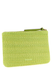 PINKO Green Polypropylene Clutch Bag