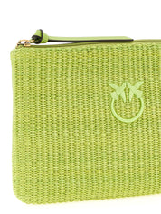 PINKO Green Polypropylene Clutch Bag