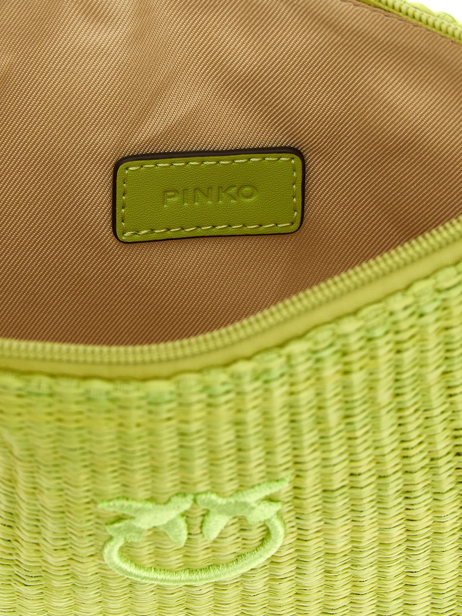 PINKO Green Polypropylene Clutch Bag