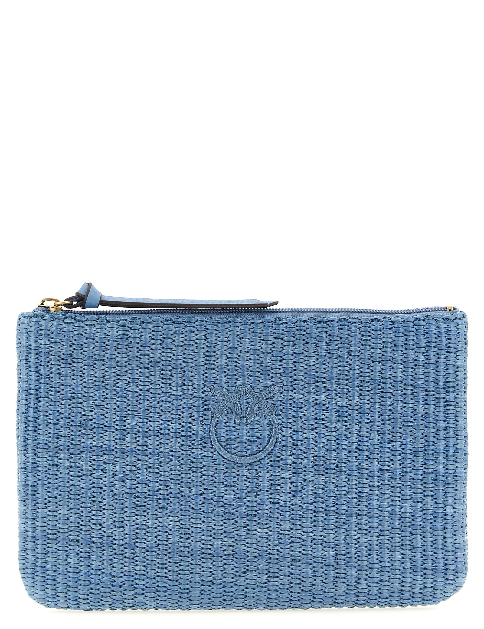 PINKO Light Blue Polypropylene Clutch Bag