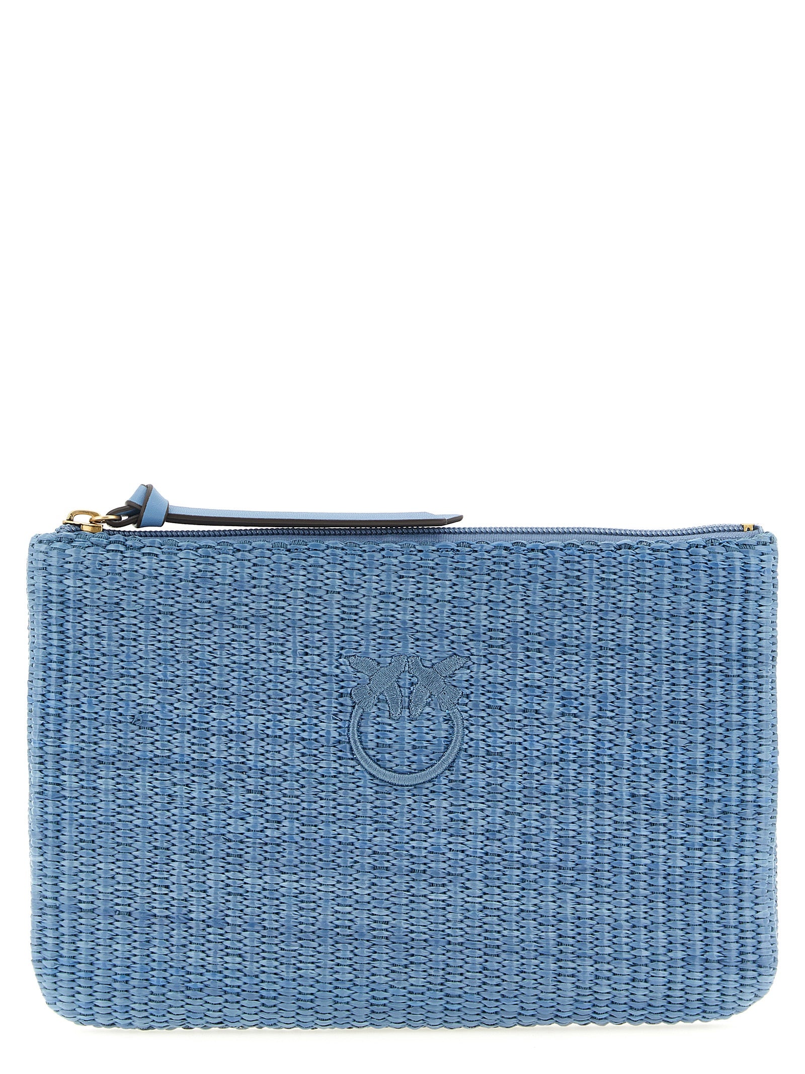 PINKO Light Blue Polypropylene Clutch Bag