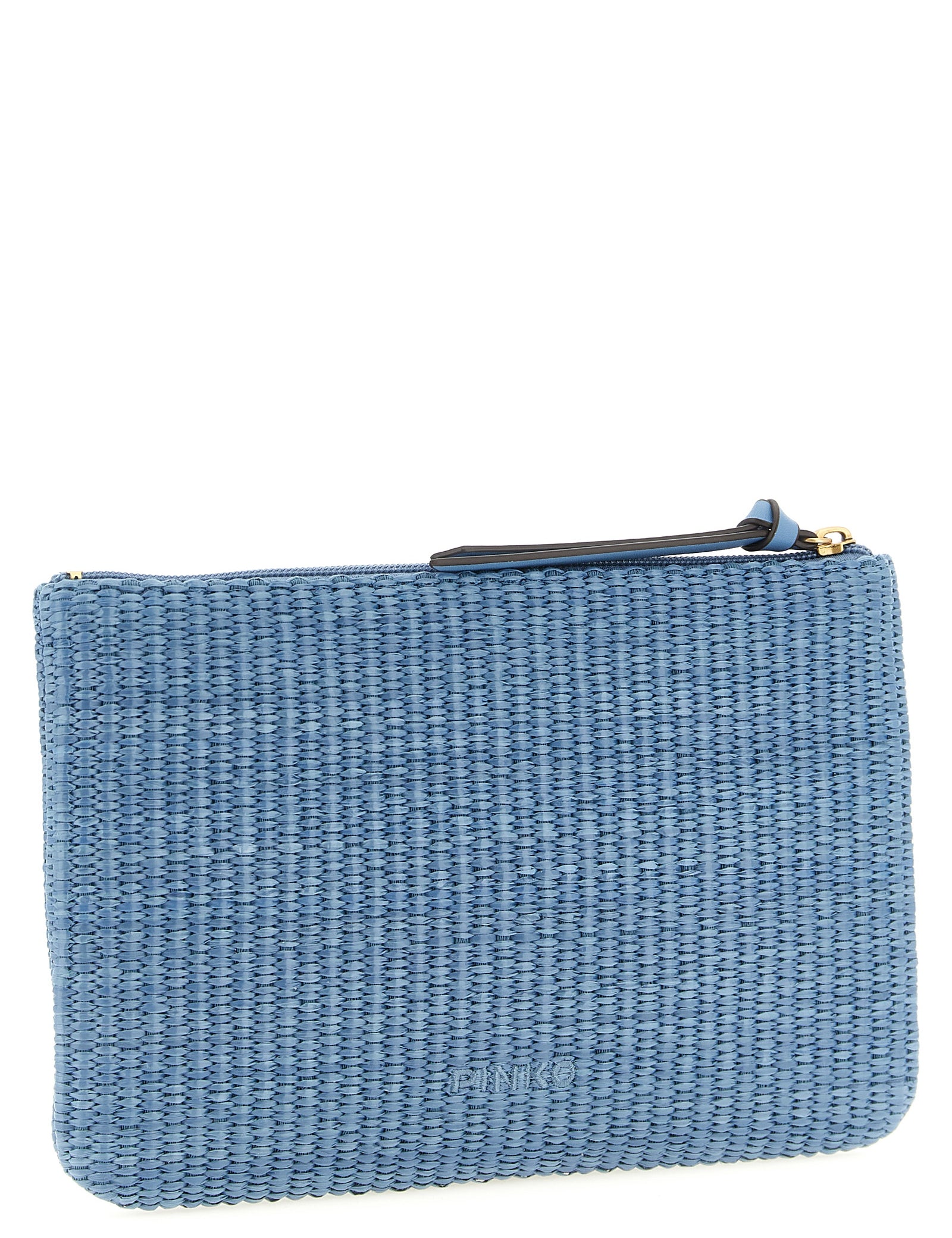 PINKO Light Blue Polypropylene Clutch Bag