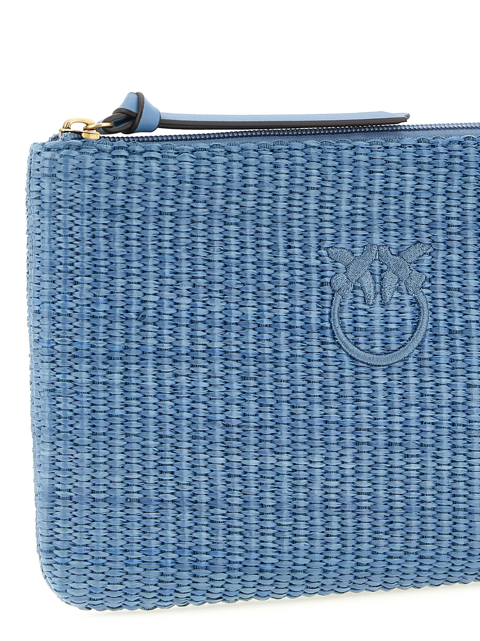PINKO Light Blue Polypropylene Clutch Bag