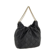 Tory Burch Black Calf Leather Mini Hobo Shoulder Bag