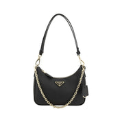 Prada Black Calf Leather Shoulder Bag