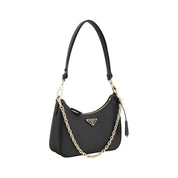 Prada Black Calf Leather Shoulder Bag