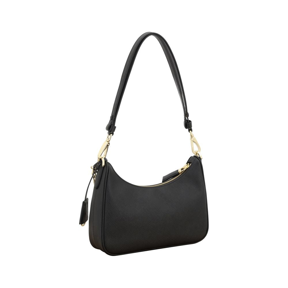 Prada Black Calf Leather Shoulder Bag