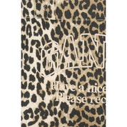 Ganni Brown Leopard Print Recycled Cotton Shoulder Bag