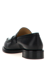 MACH & MACH White/Black Calfskin Slip-On Loafers