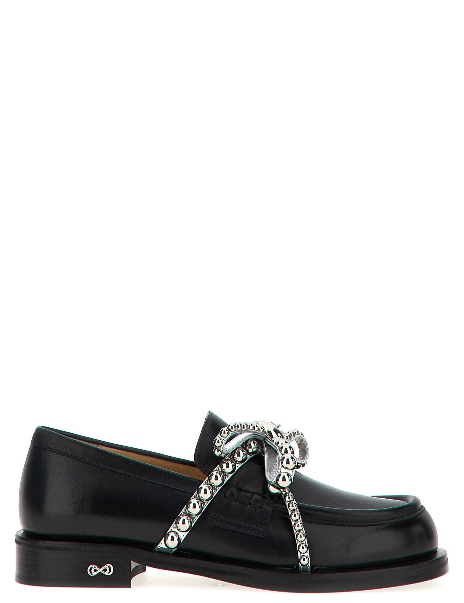 MACH & MACH Black Leather Loafers