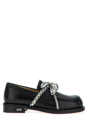 MACH & MACH Black Leather Loafers
