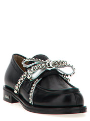 MACH & MACH Black Leather Loafers