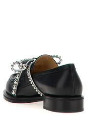 MACH & MACH Black Leather Loafers