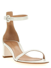 Gianvito Rossi White Leather Flat Sandals