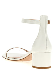 Gianvito Rossi White Leather Flat Sandals