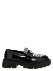 Jimmy Choo Black Calfskin Slip-On Loafers