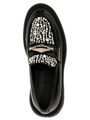 Jimmy Choo Black Calfskin Slip-On Loafers