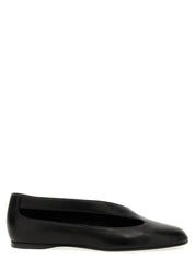 Khaite Black Lamb Leather Ballet Flats