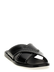 Church's Black Calf Leather Slides