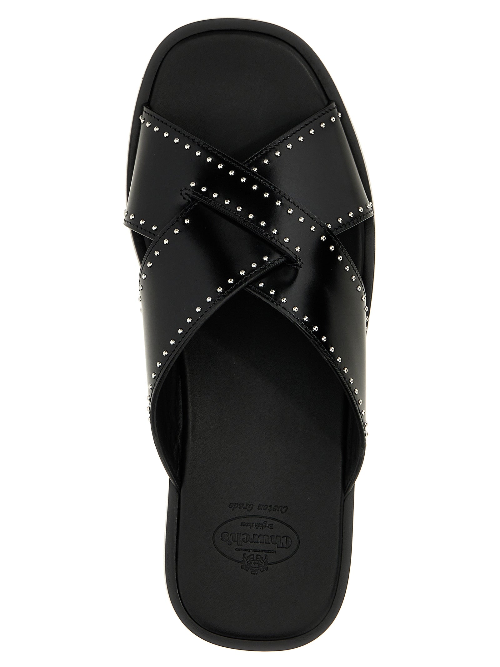 Church's Black Calf Leather Slides