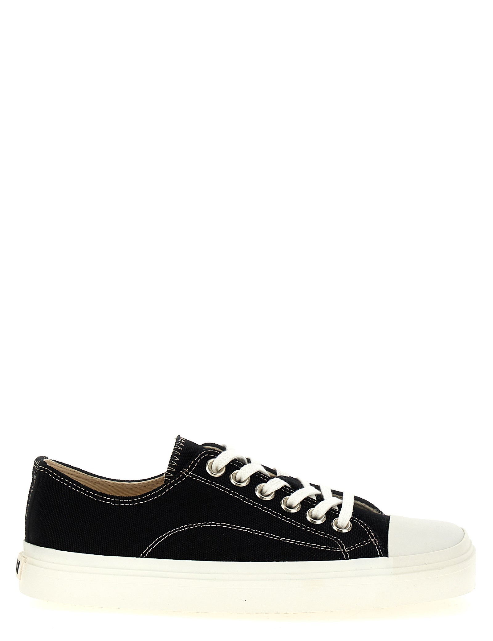 Moschino Black Cotton Low Top Sneakers