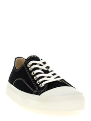 Moschino Black Cotton Low Top Sneakers