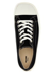 Moschino Black Cotton Low Top Sneakers