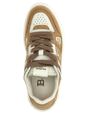 Balmain Beige Polyester Low Top Sneakers