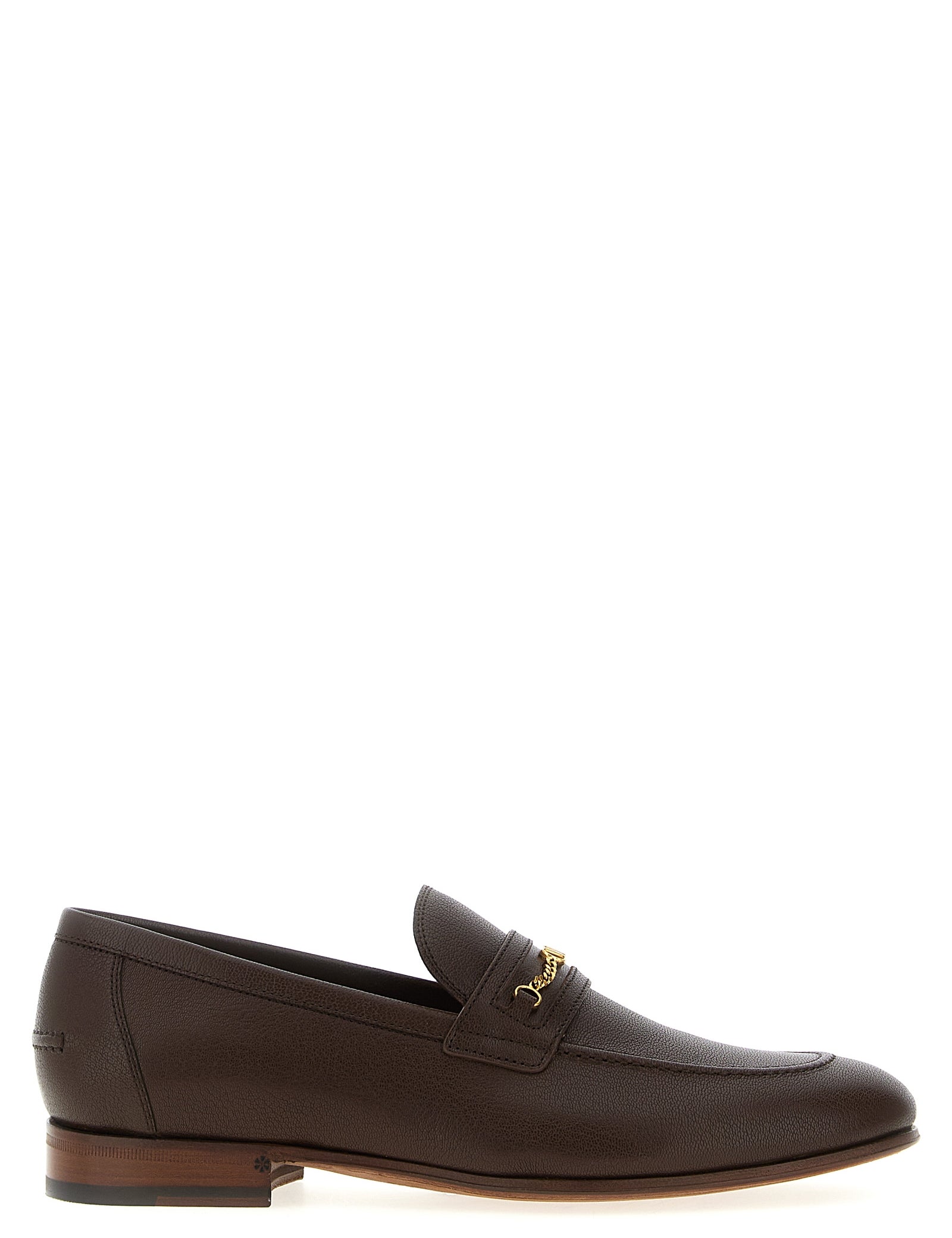 Valentino Garavani Brown Goatskin Slip-On Loafers
