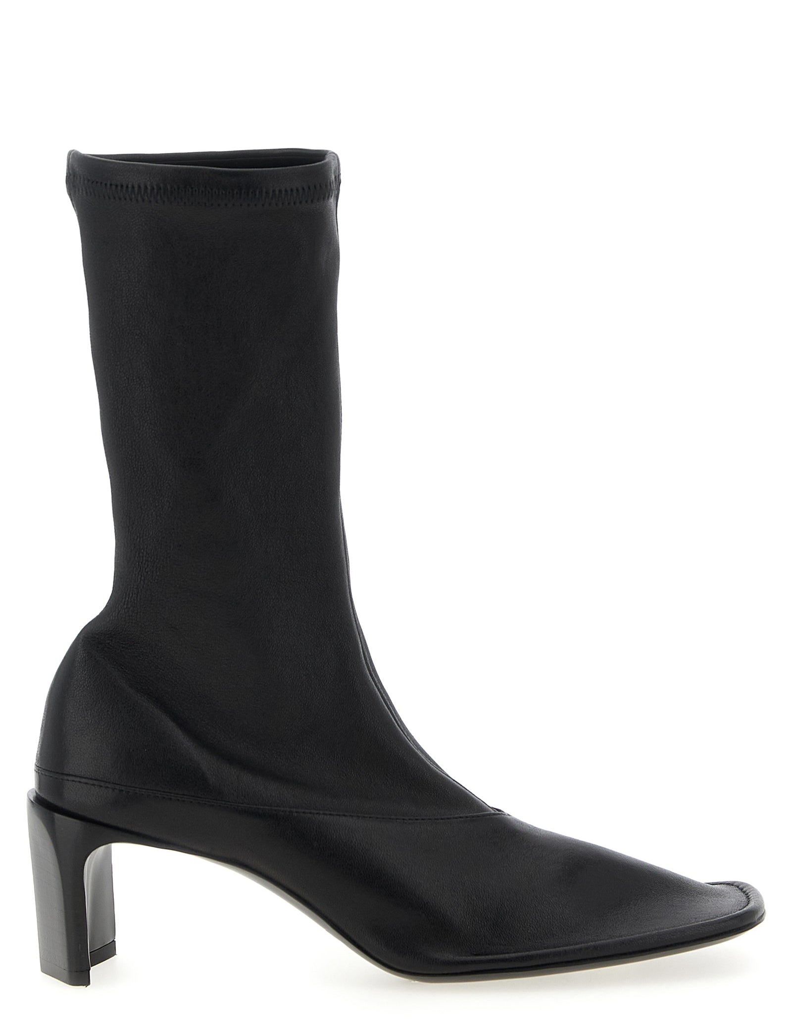 Jil Sander Black Lamb Leather Ankle Boots