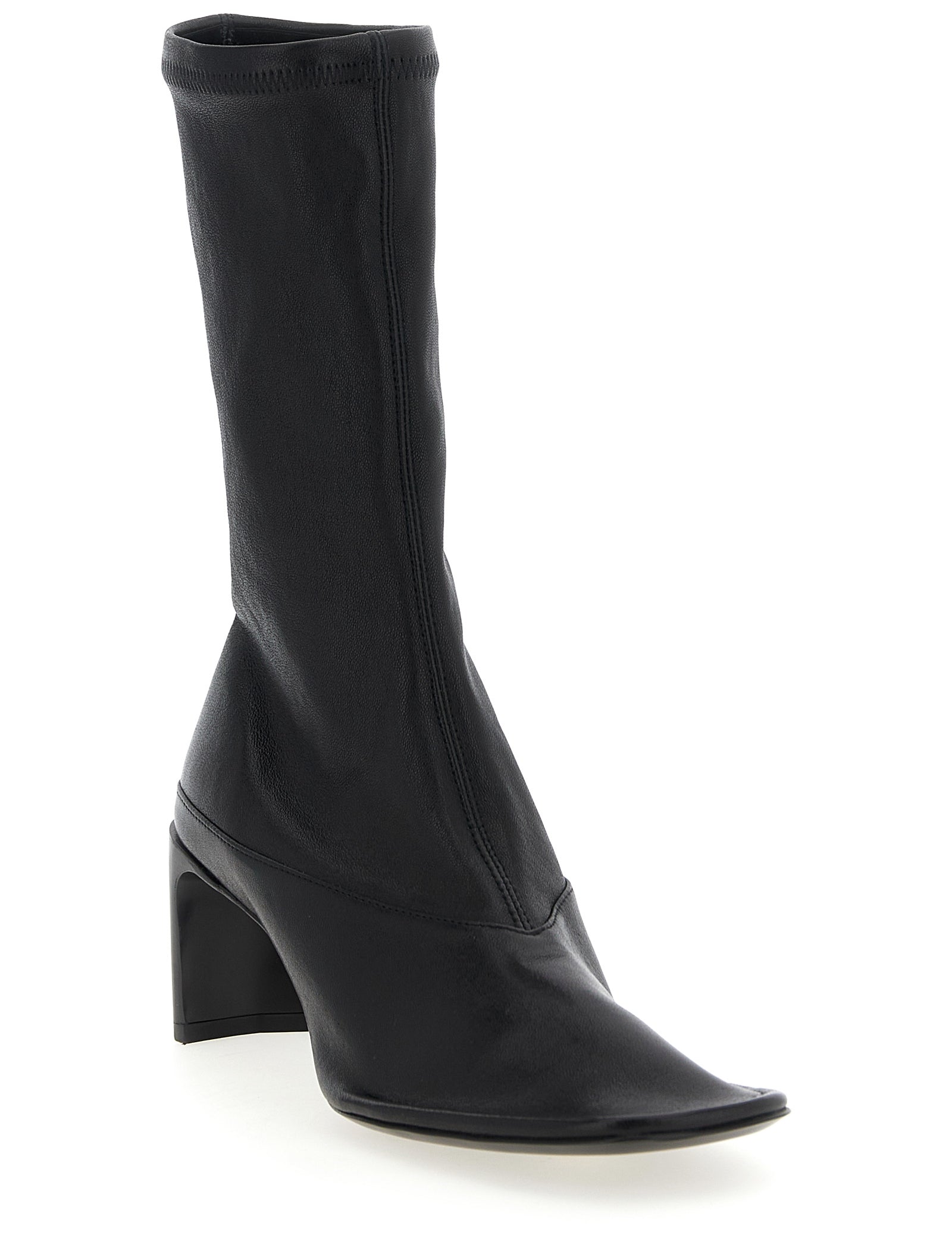 Jil Sander Black Lamb Leather Ankle Boots