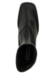 Jil Sander Black Lamb Leather Ankle Boots