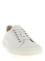 Moschino White Cotton Low Top Sneakers