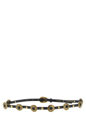 PINKO Black Calfskin Thin Belt