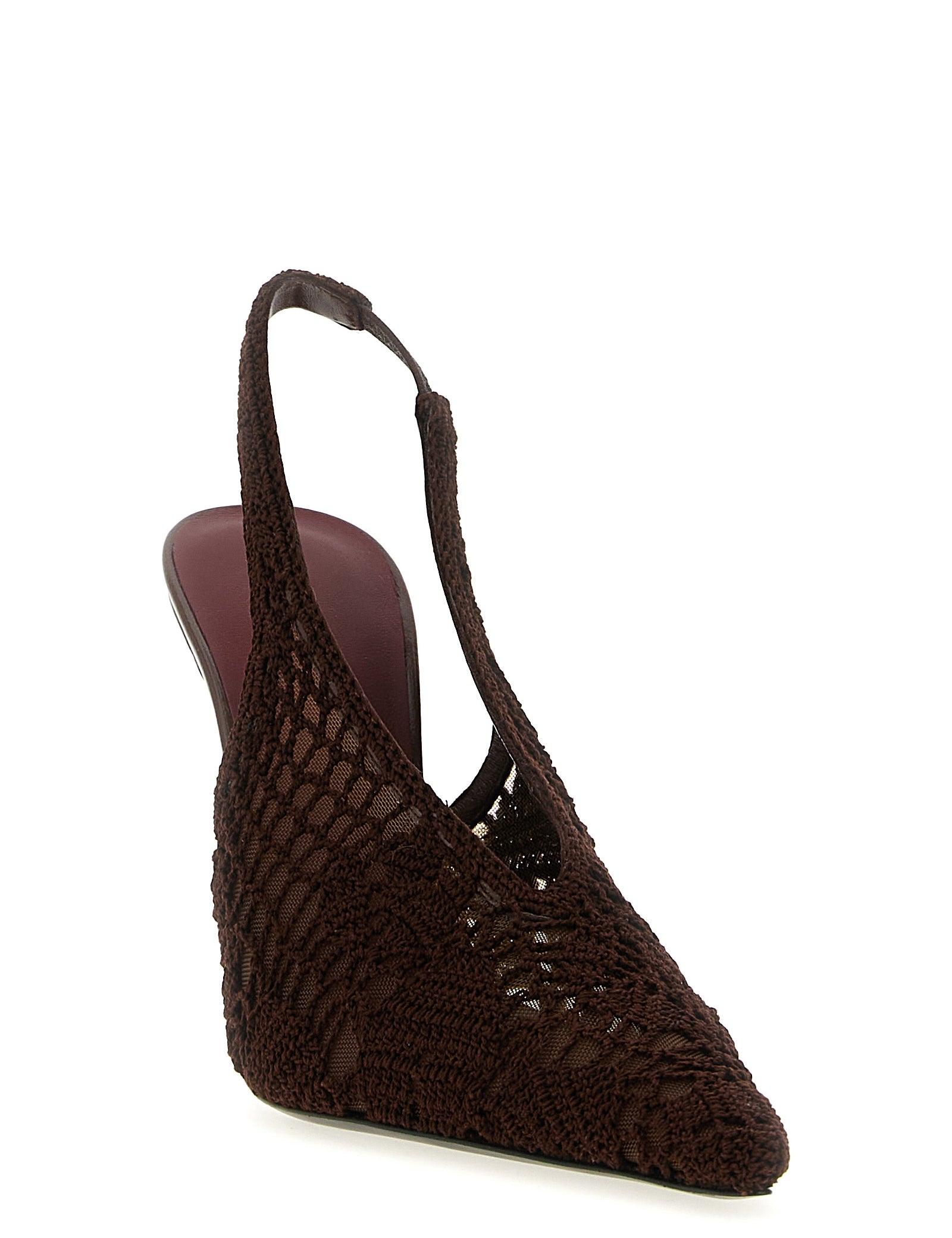 Magda Butrym Brown Cotton High Heel Pumps