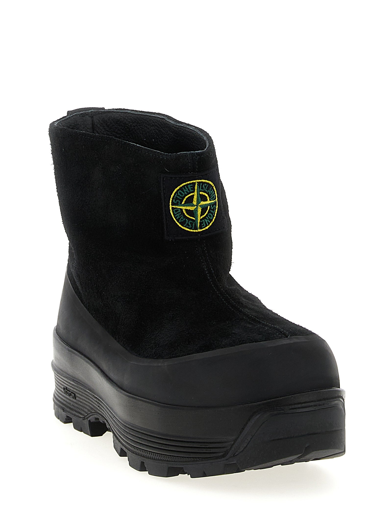 Stone Island Black Rubber Ankle Boots
