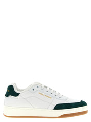 Saint Laurent Green Calfskin Low Top Sneakers