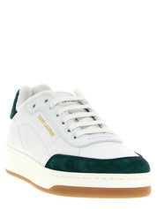 Saint Laurent Green Calfskin Low Top Sneakers