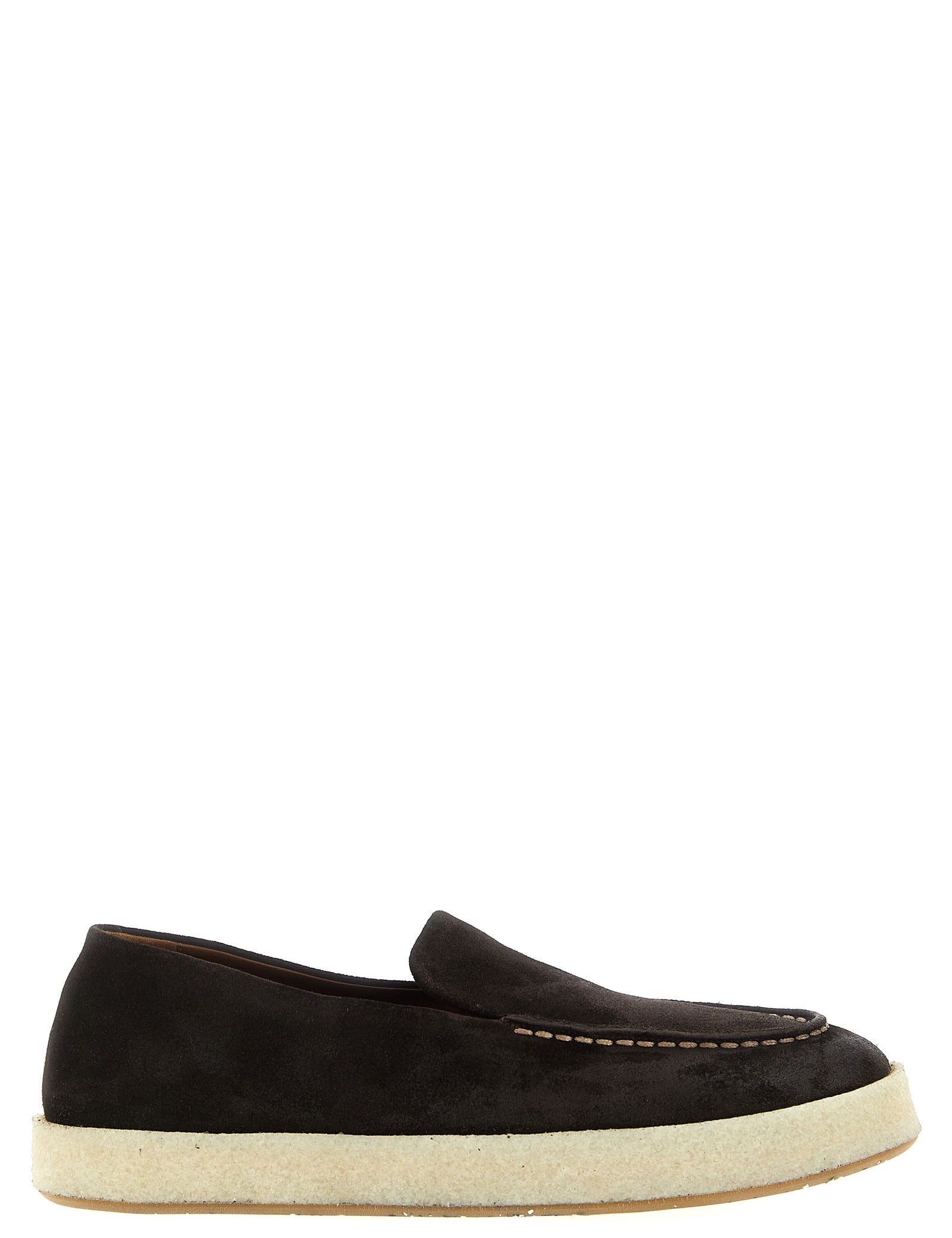 MARSÈLL Brown Leather Slip-On Loafers