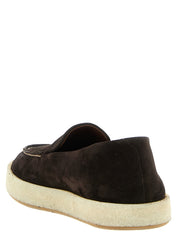 MARSÈLL Brown Leather Slip-On Loafers