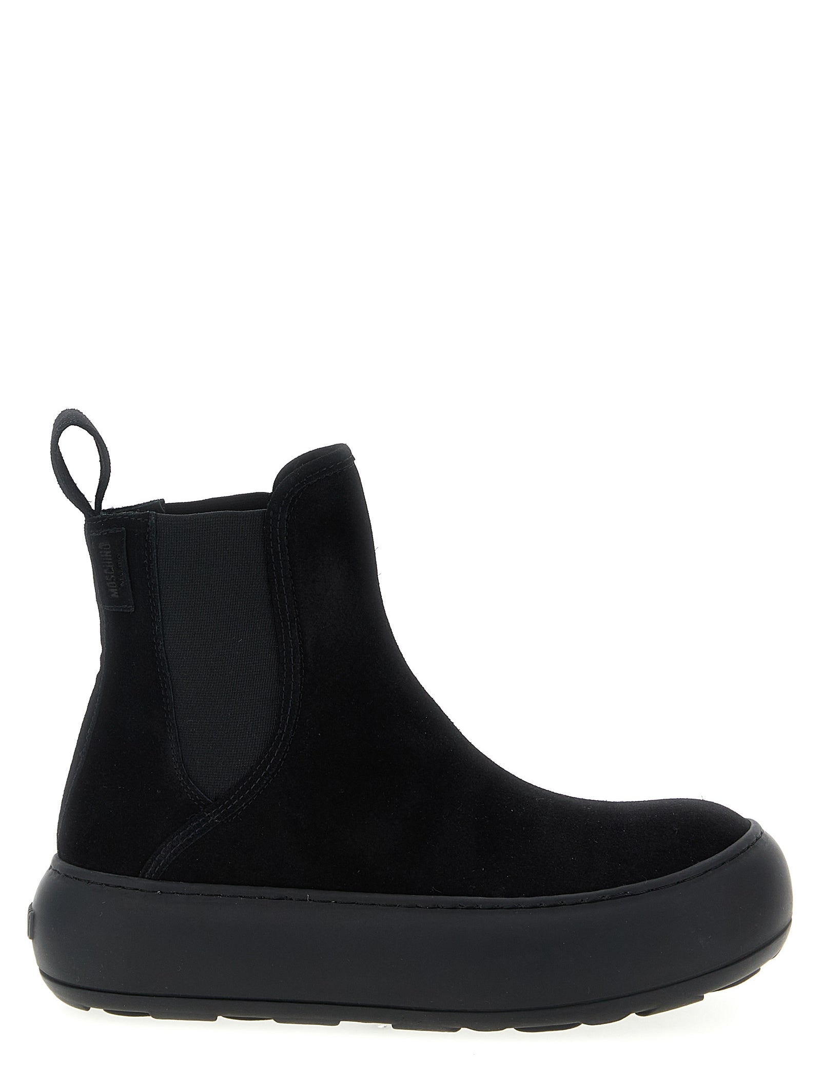 Moschino Black Calfskin Chelsea Boots