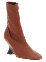 Dries Van Noten Brown Calfskin Ankle Boots