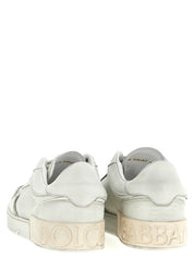 Dolce & Gabbana White Lamb Leather Low Top Sneakers